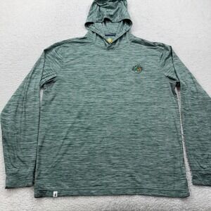 Johnnie-O Palm Beach GC Mens Green Heathered Sun Protection Hoodie Long Sleeve M